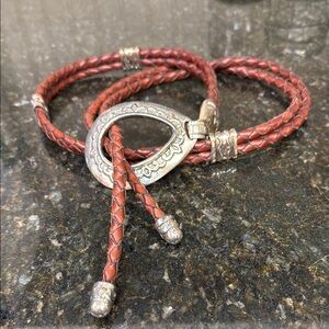 Vintage 1994 Southwestern Style Double Braid Leather Belt